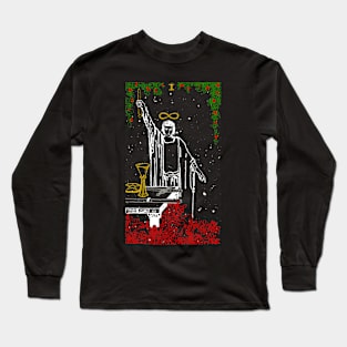 The Magician: Winter Nights - Snow Themed Tarot Card (Christmas VARIANT) Long Sleeve T-Shirt